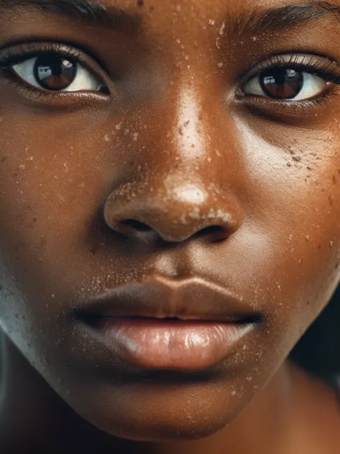 Woman Freckles Close Up
