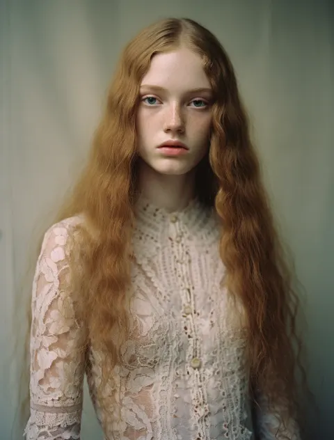 Young Woman Lace Dress