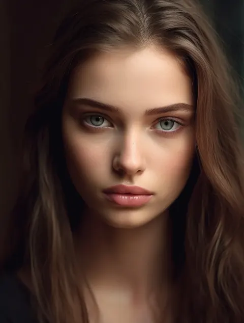 Beautiful Woman Soft Makeup Portrait