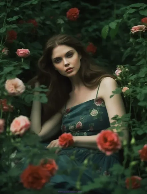 Woman Flowers Roses Romantic