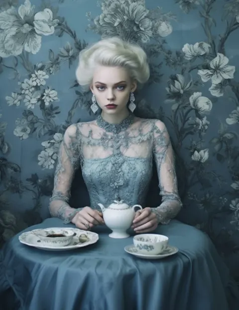 Woman Table Fantasy Dress