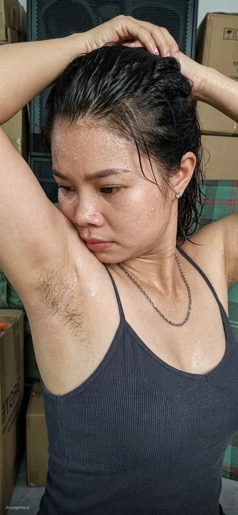 Woman Sweaty Portrait Armpit