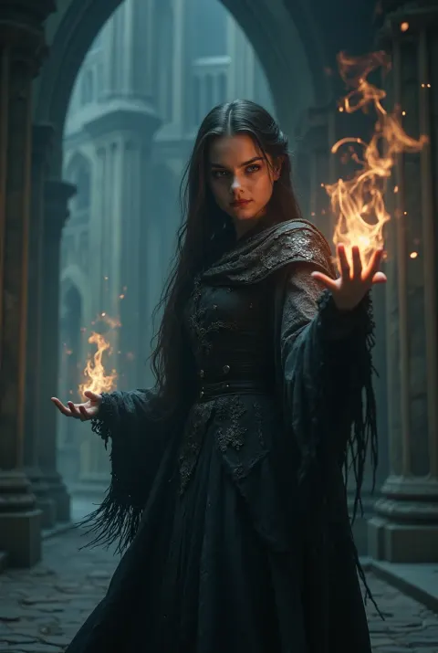 Woman Gothic Cathedral Magic