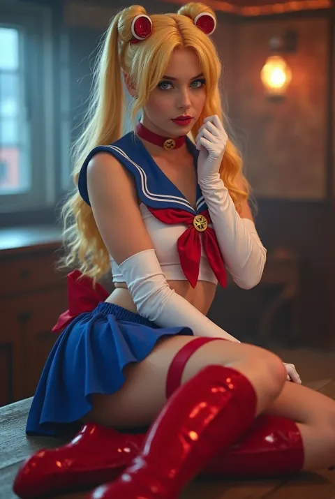 Woman Sailormoon Cosplay Action
