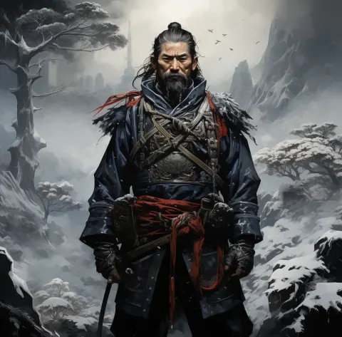 Samurai Snow Swords Fantasy