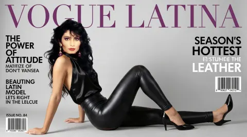Latin Woman Leather Studio