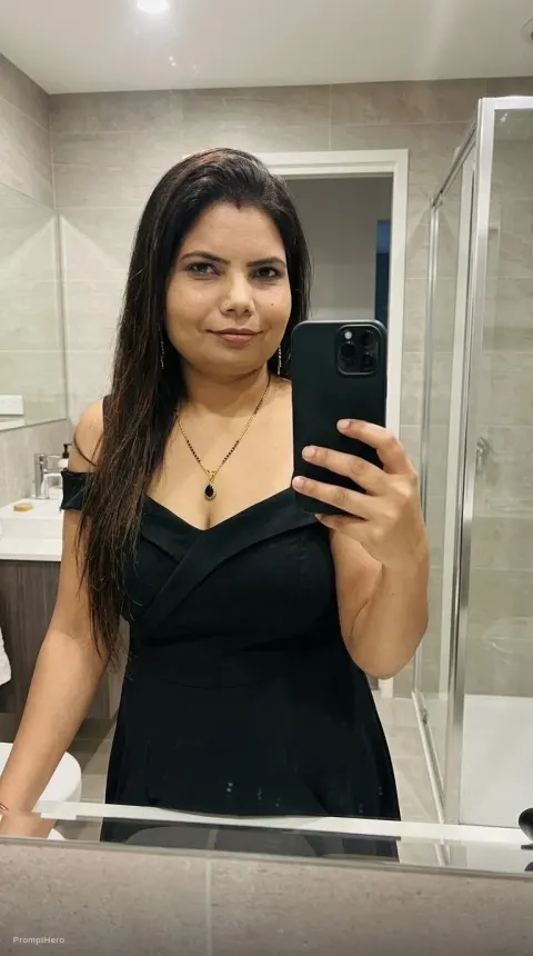 Woman Bathroom Mirror Selfie