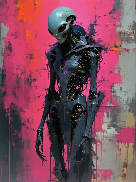 Cyborg Creature Dystopian Environment