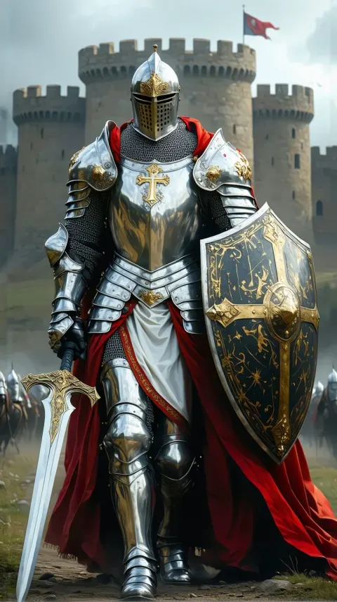 Paladin Armor Cross Emblem Battle