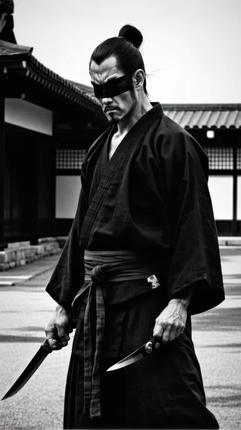 Japanese Yakuza Warrior Portrait