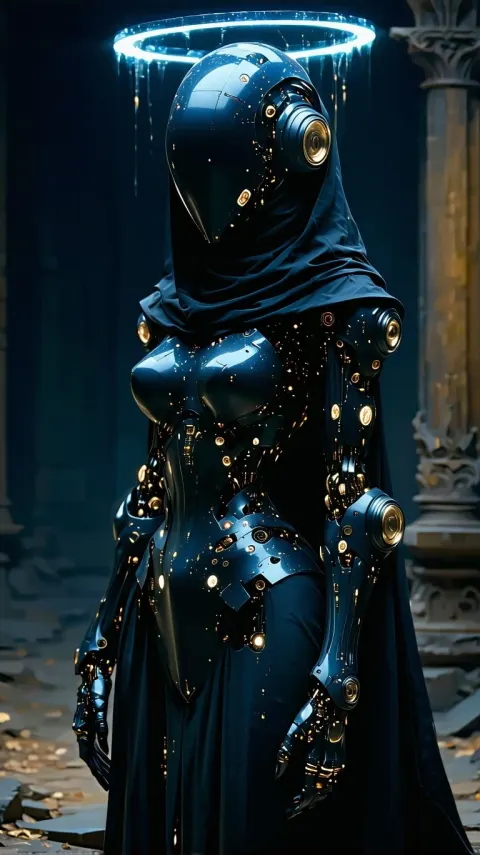 Gothic Mechanical Warrior Woman