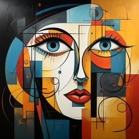 Cubism Woman Portrait