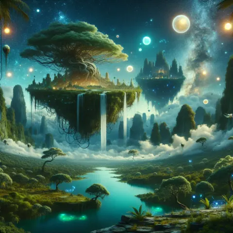 Captivating Surreal Island Fantasy Art