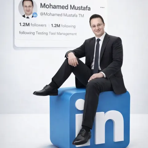 Professional Man On LinkedIn Logo