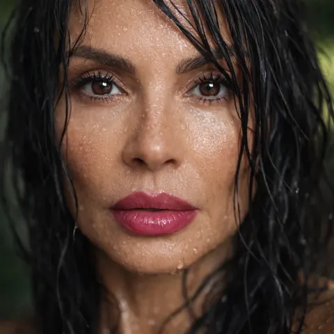 Wet Beauty Woman Glossy Skin