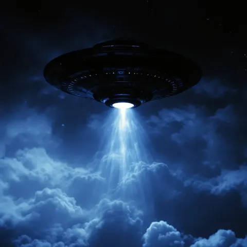 Sci-Fi Ghost UFO Film Still