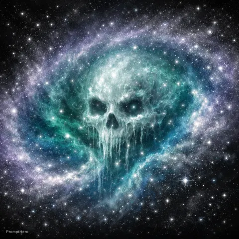 Skull Melting Galaxy Cosmos