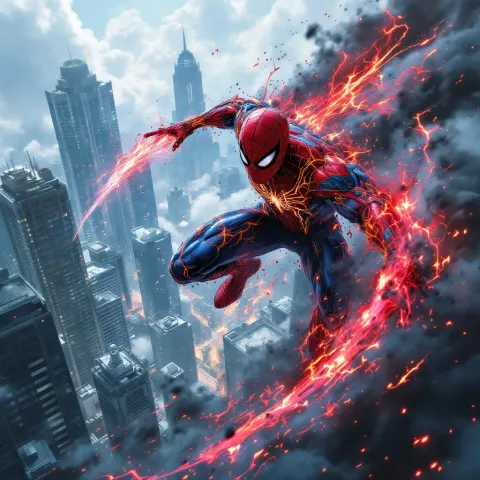 Spiderman Golden Armor Battle