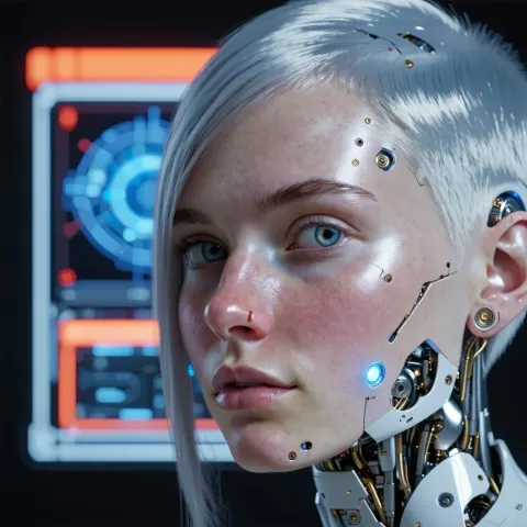 Woman With Cyborg Implants