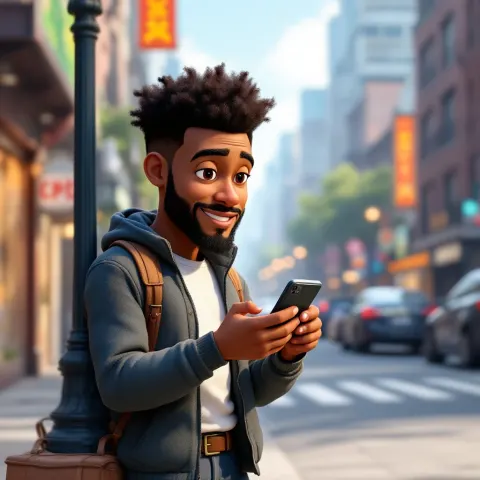 Entrepreneur On Busy Street