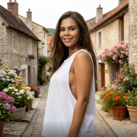 Woman In White Tank Top