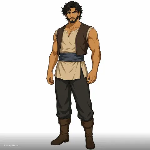 Arab Porter Vector Anime Character
