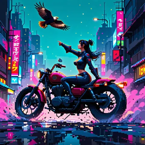 Female Falconer Anime Art