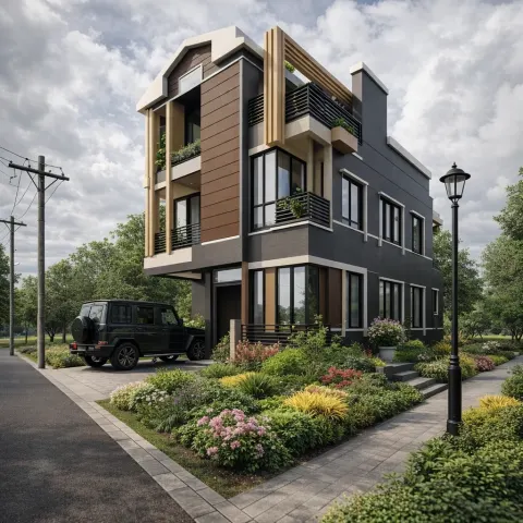 Modern House With Landscape Design