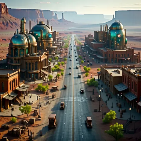 Old West Futuristic City