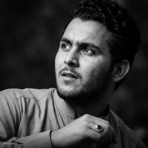 Man Looking Aside Portrait