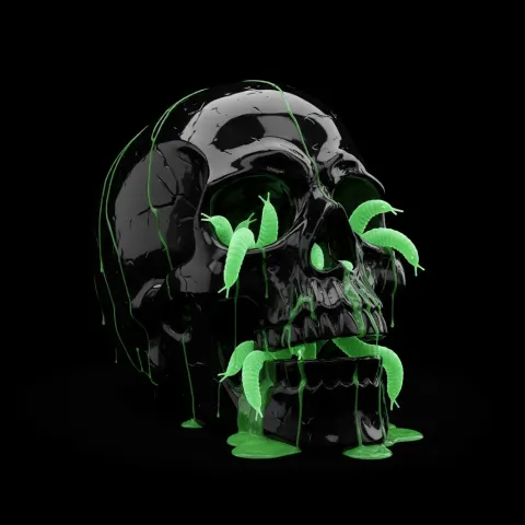 Obsidian Skull Green Slugs