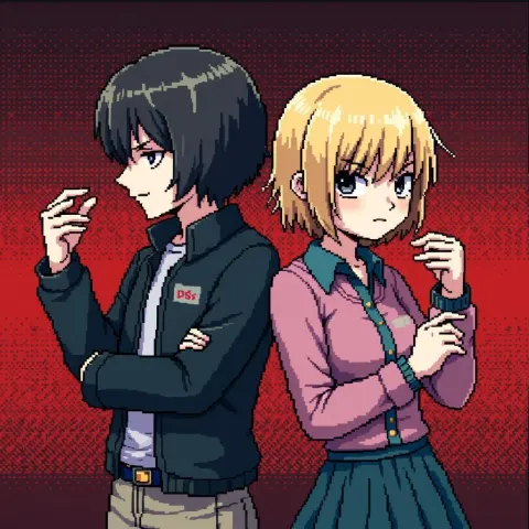 Kira and Kira in Death Note Pixels