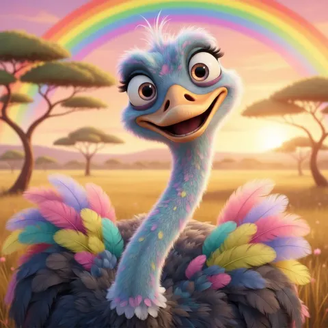 Cartoon Ostrich Pixar Disney