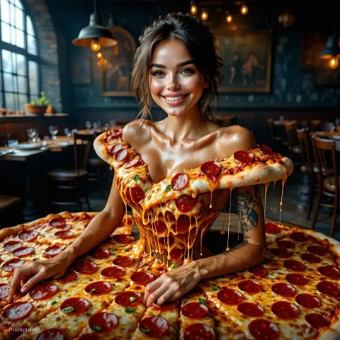 Woman Pizza Dress Blade Runner