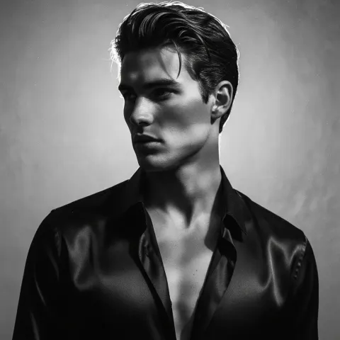 Dark Haired Boy Fashion Portrait