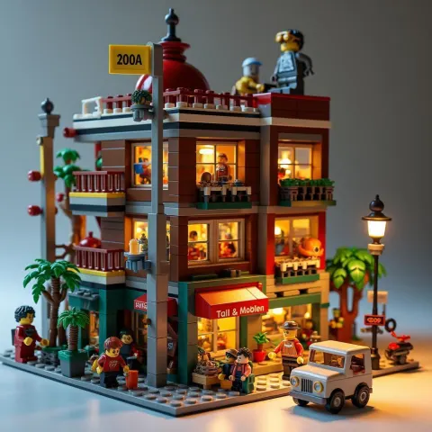 Controversial LEGO Playset in Soft Volumetric Light