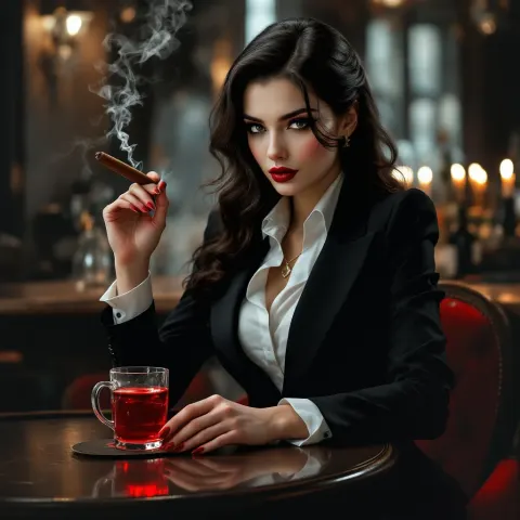 Elegant Vampire Business Suit Bar