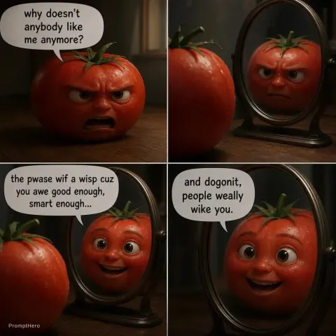 Angry Tomato Avatar Mirror