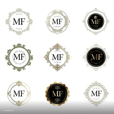 MF Luxury Seal Logo Design