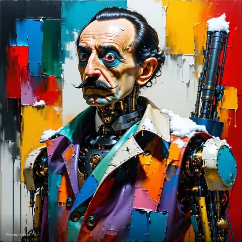 Salvador Dali Portrait Robot Jacket