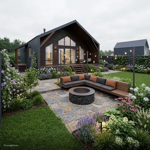 Backyard Patio Fire Pit Cozy