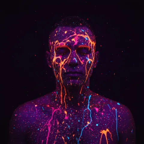 Neon Paint Man UV Blacklight