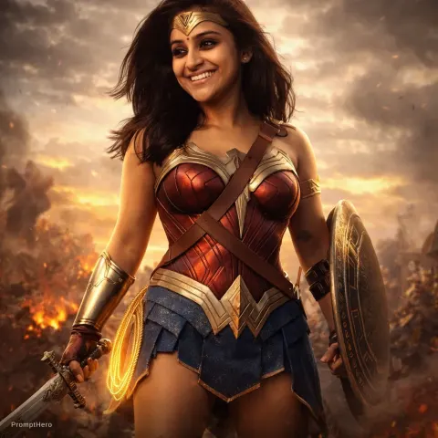 Woman Transformed As Wonder Woman