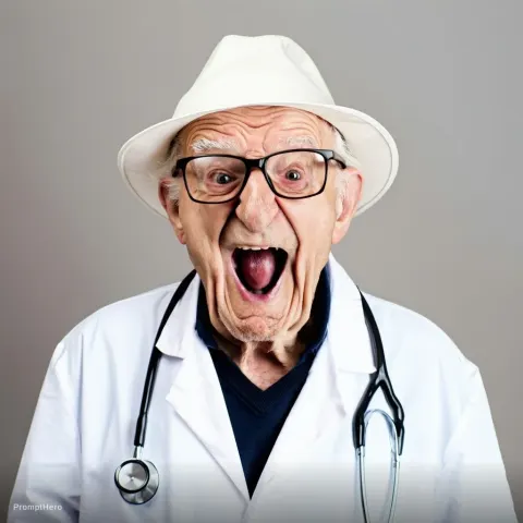 Doctor Making Silly Face Expression