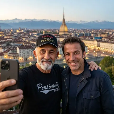 Del Piero Selfie Turin