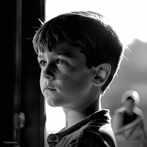 Young Boy Sad Expression Bruce Davidson