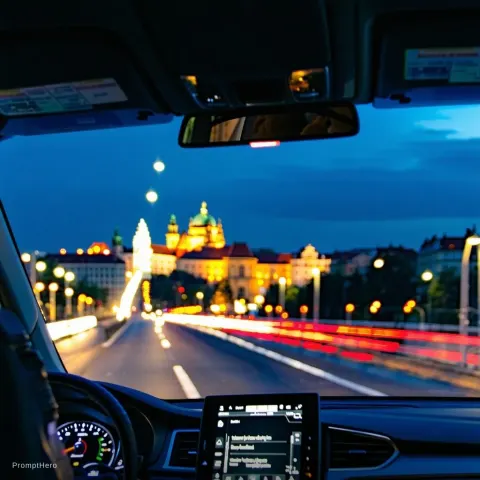 Nighttime Prague City Cruise Honda