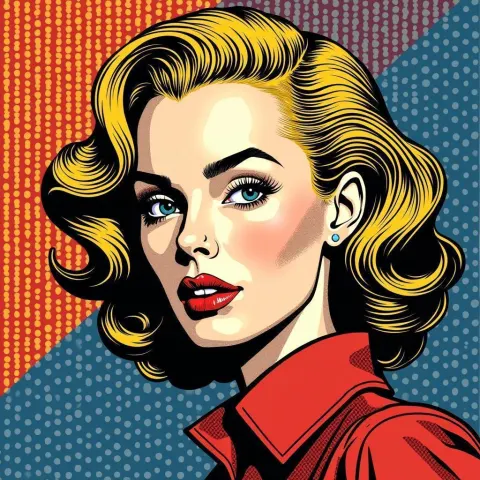 Tilda Swinton in Lichtenstein Pop Art Profile