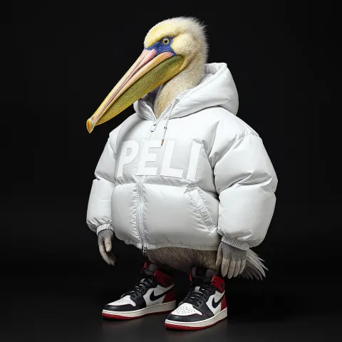 Pelican Oversized Jacket Nike Sneakers