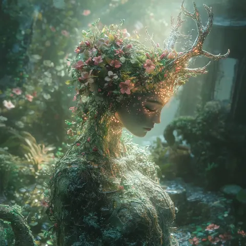 Enchanted Forest Nymph Crown Antlers